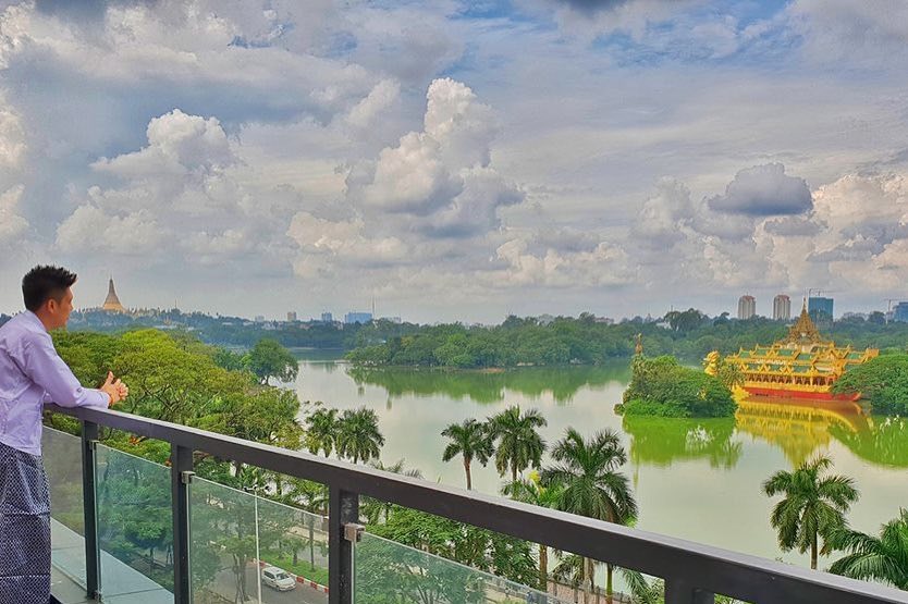 The view from our swimming pool deck on fourth floor is unlike elsewhere in the world. We promise, your journey is a worth when you experience its wonder. #wyndhamgrandyangon #viewfromhotel
